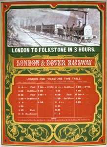 Londra - Dover Demiryolu için erken zaman çizelgesi